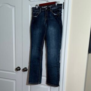 Warehouse One Men’s Bootcut Leg Jeans in Deep Blue